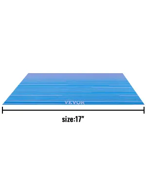 VEVOR rv awning, 17" blue striped canopy, showcasing product dimensions.