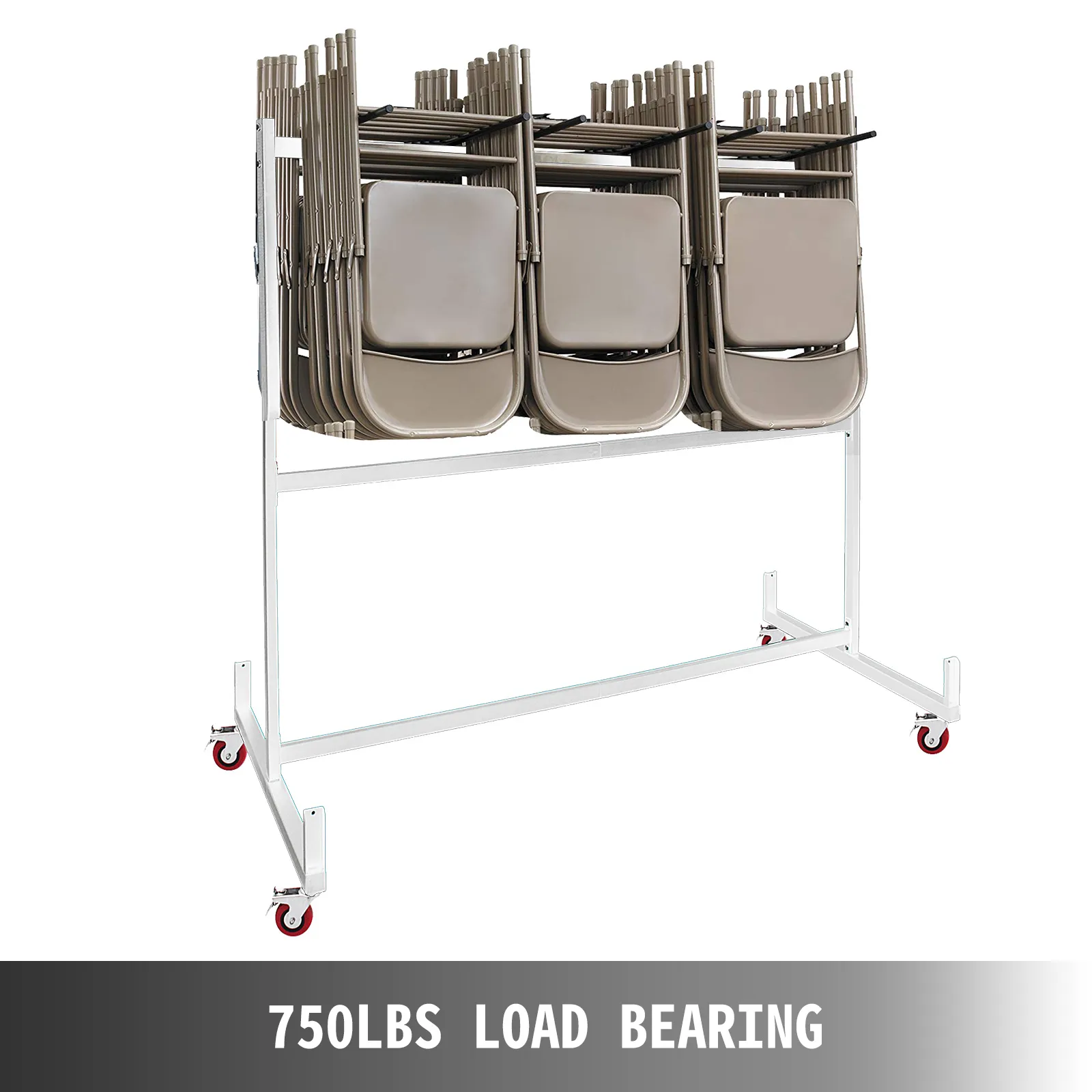 VEVOR folding chair and table cart with 750lbs load bearing capacity.