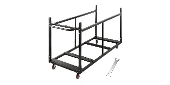 VEVOR chair and table dolly with metal frame and caster wheels, includes a wrench.