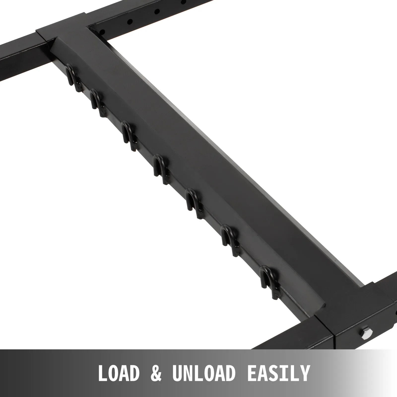 close-up of the VEVOR chair and table dolly frame with hooks for easy loading and unloading.