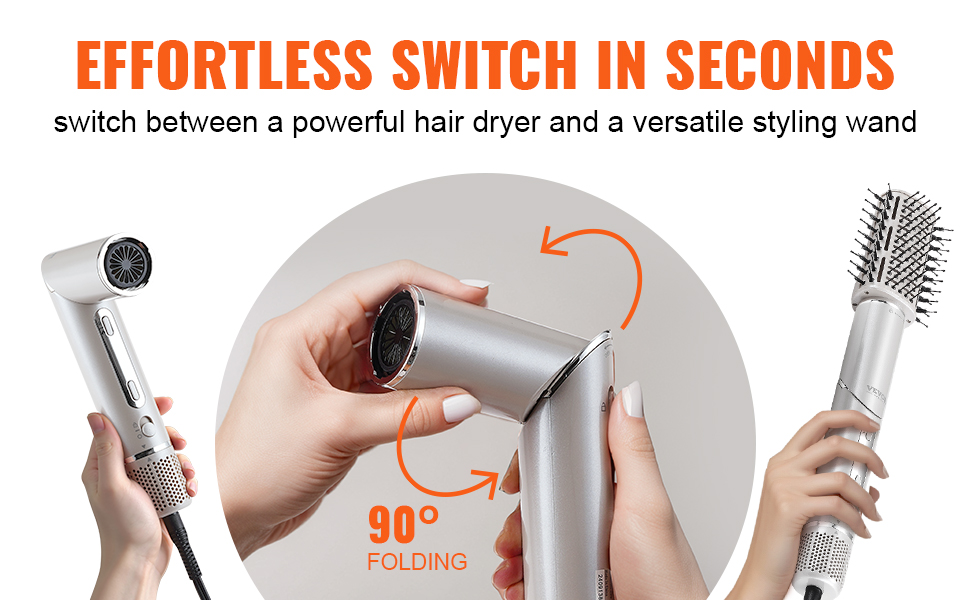 VEVOR Hair Dryer and Styler – 7-in-1 Multi Styler, 110000RPM