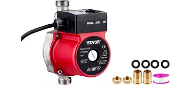 Bomba de recirculación de agua caliente VEVOR con accesorios que incluyen racores y juntas