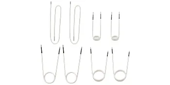 white coil accessories for VEVOR induction heater arranged in a grid pattern.