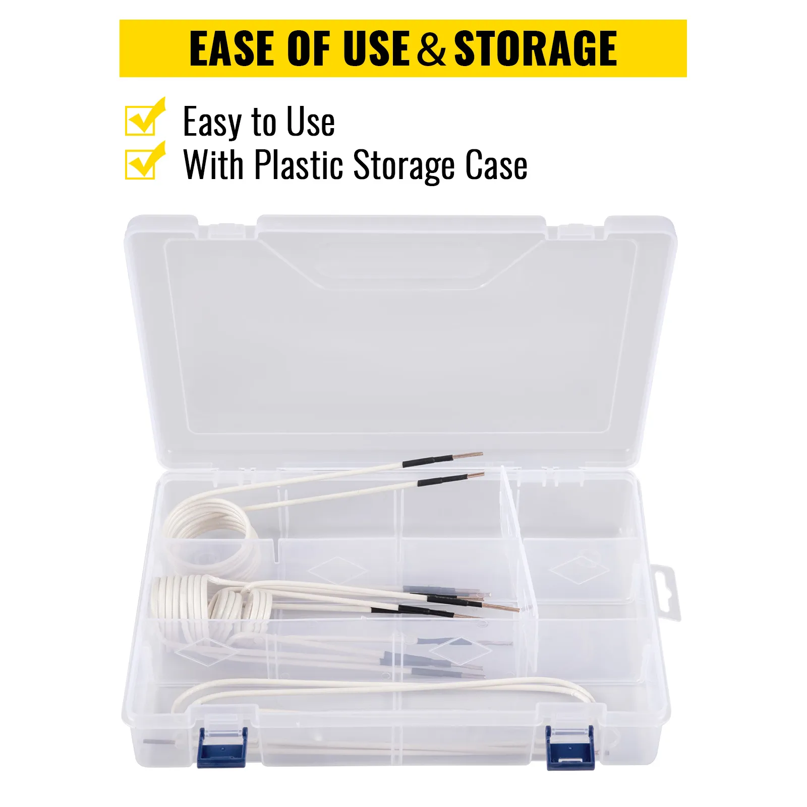 VEVOR induction heater with easy-to-use plastic storage case.