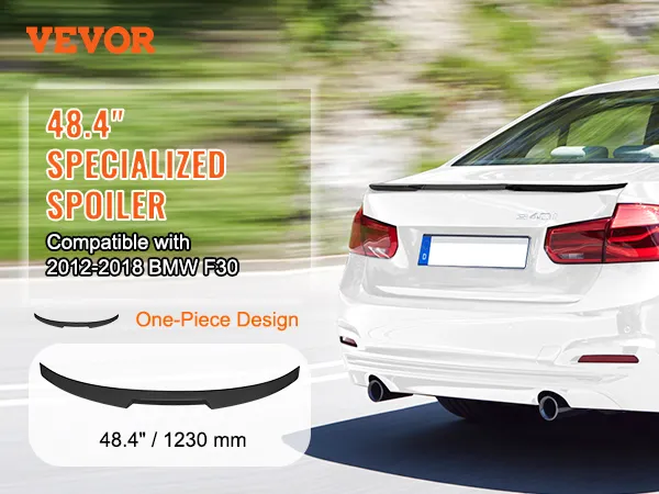 VEVOR gt wing car spoiler, 48.4" specialized, compatible with 2012-2018 bmw f30.