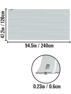 Lámina para cubierta de barco VEVOR, 94,5 x 47,2 pulgadas, 0,23 pulgadas de espesor, vista detallada.